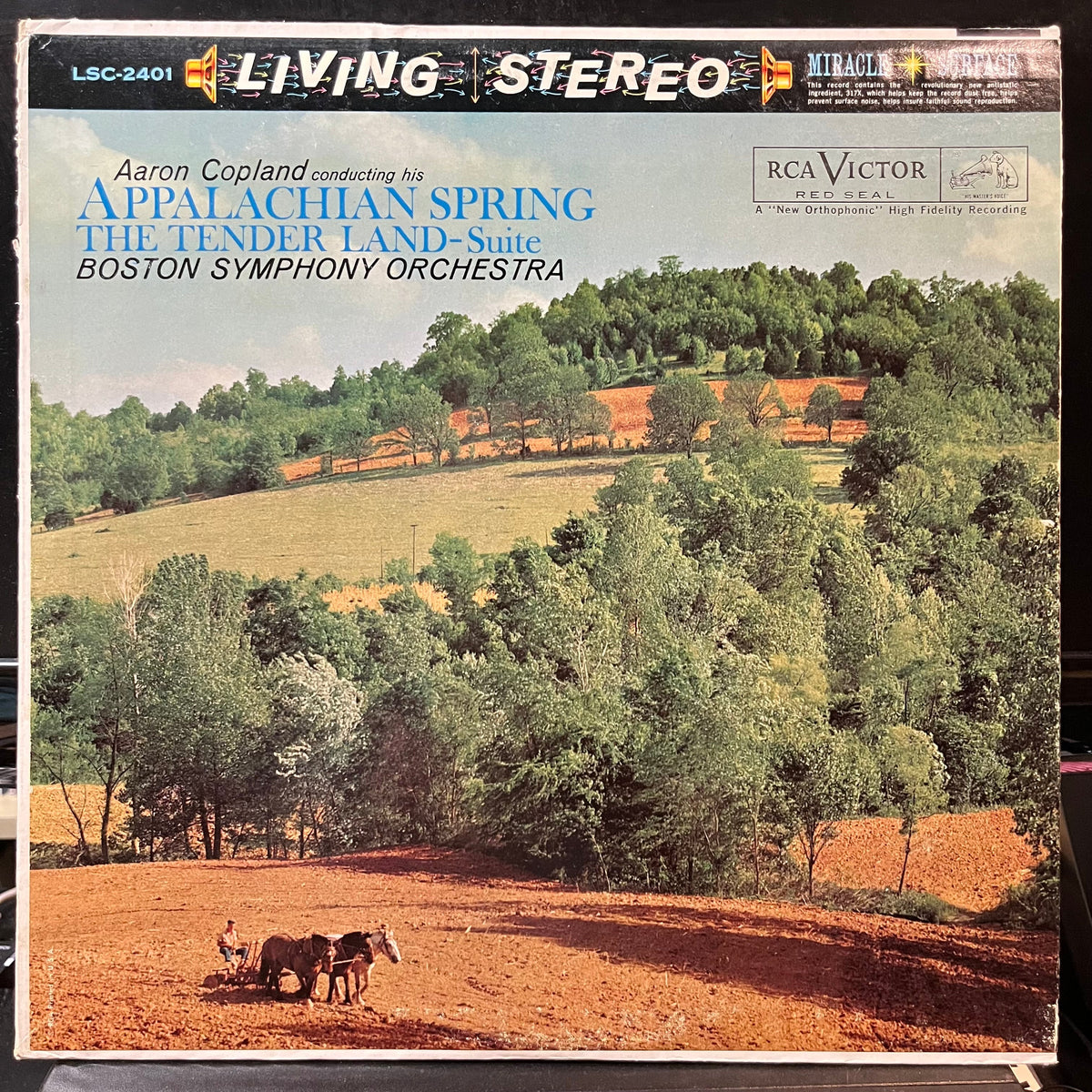 Aaron Copland / Charles Ives - Adlai Stevenson, Th - Appalachian Spring / The Tender Land - Suite (VINYL LP RCA RED SEAL LSC 2401 1976) | Near Mint- (NM-) Excellent (EX)-Music History