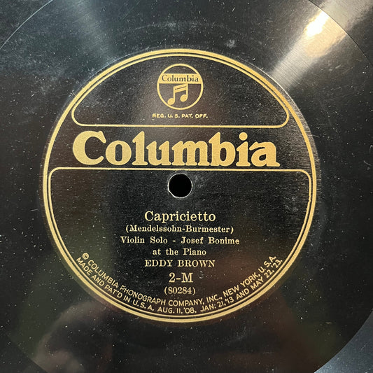 Eddy Brown (2) - MIGNON : ENTR'ACTE GAVOTTE / CAPRICIETTO (78RPM 10") | Near Mint- (NM-) Generic-Music History