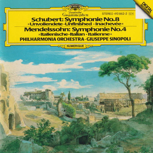 Felix Mendelssohn-Bartholdy - Schubert: Symphony No.8 "Unfinished" / Mendelssohn: Symphony No.4 "Italian" (CD) | Near Mint (NM) Near Mint (NM)-Music History
