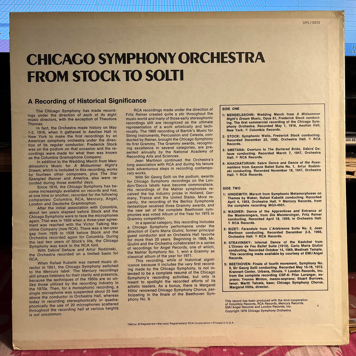 Chicago Symphony Orchestra - From Stock To Solti - A Recording Of Historical Significance | Near Mint (NM) Excellent (EX)-Music History