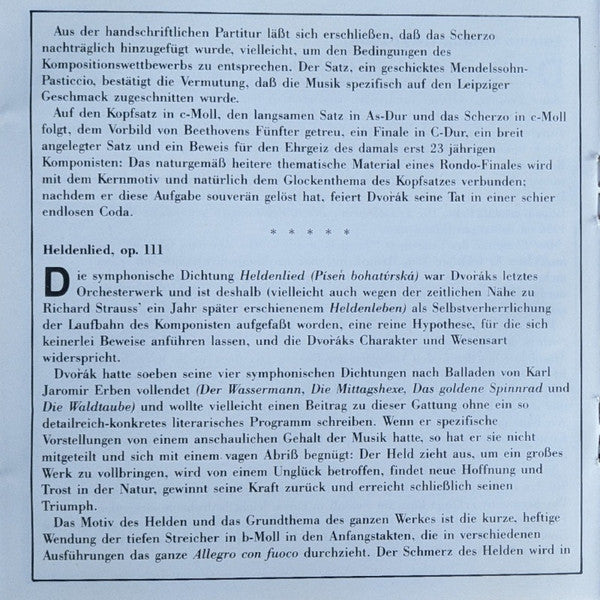 Symphony No. 1 ' The Bells Of Zlonice' - The Hero's Song Symphonic Poem Op. 111 (CD) | Near Mint (NM) Near Mint (NM)-Music History