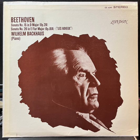 Ludwig van Beethoven, Wilhelm Backhaus - Beethoven: Sonata No. 15 and 26. Wilhelm Backhaus, Piano (VINYL LP LONDON CS 6247 1962) | Near Mint (NM or M-) Near Mint (NM)-Music History