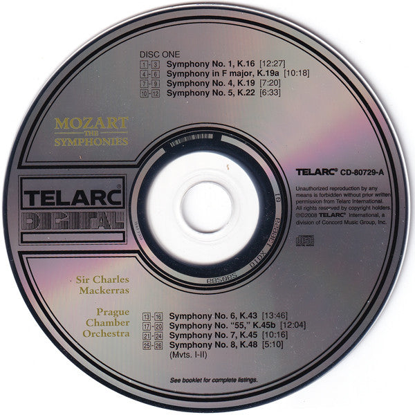 Wolfgang Amadeus Mozart - The Symphonies (10x CD Telarc ‎– CD 80729) | USED Near Mint (NM or M-) Near Mint (NM)-Music History