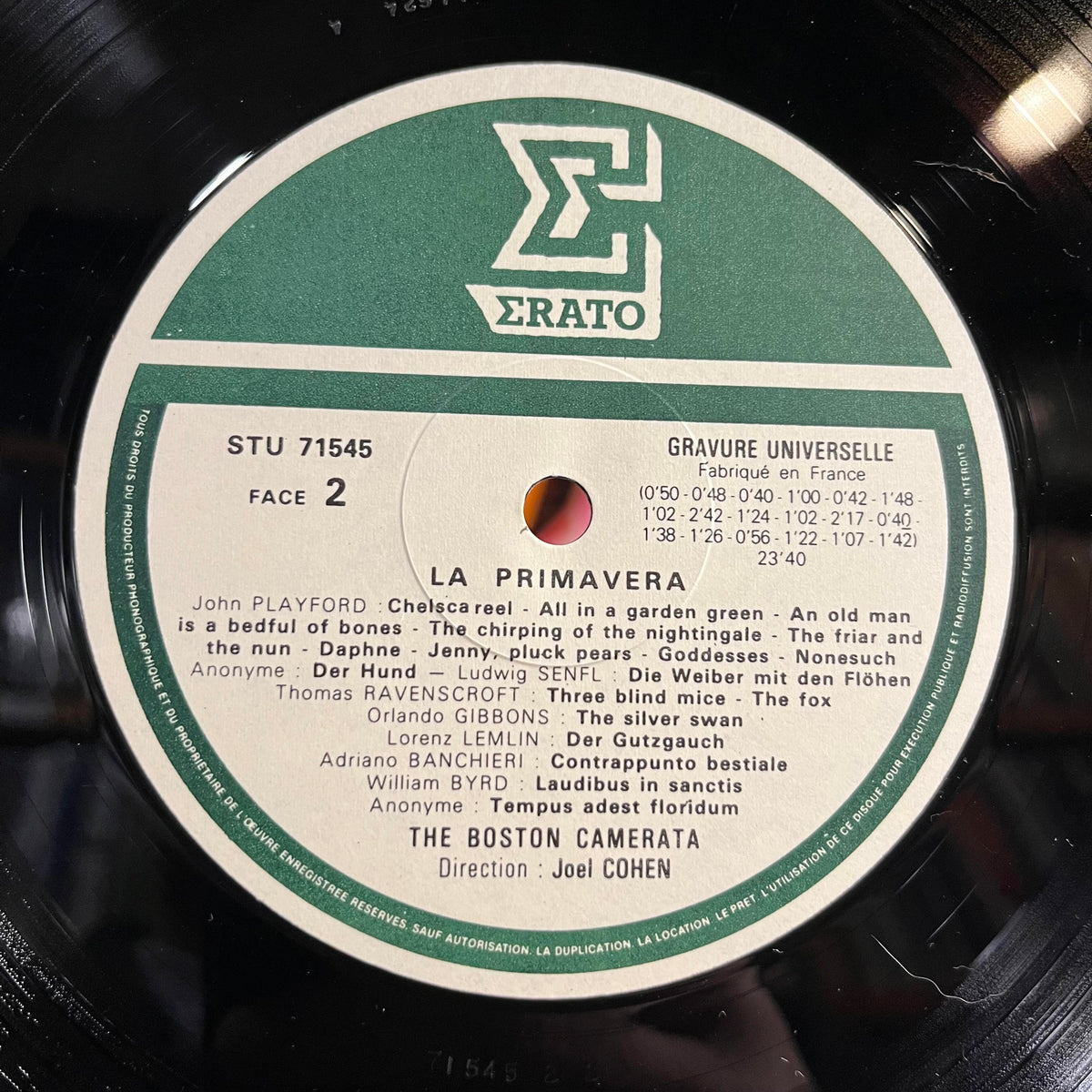 Boston Camerata - La Primavera (La Nature Dans La Musique De La Renaissance) | Near Mint (NM) Near Mint (NM)-Music History
