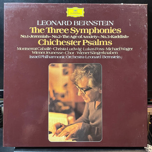 Leonard Bernstein - The Three Symphonies - Chichester Psalms (3xVINYL BOX) | Near Mint (NM) Excellent+ (EX+)-Music History