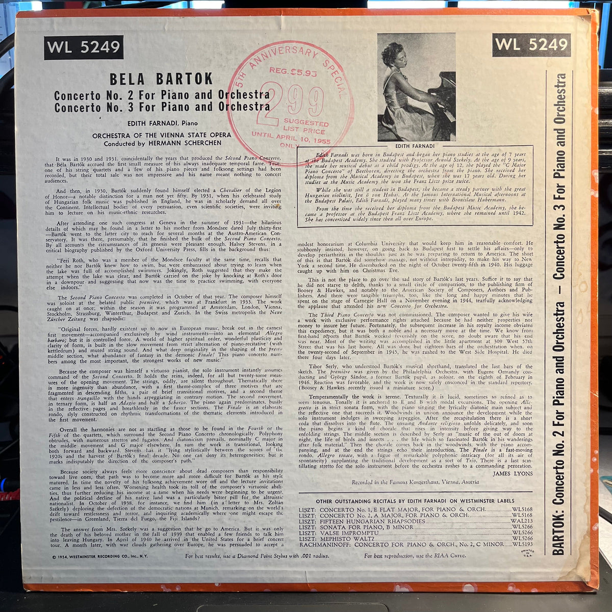Béla Bartók - Concerto No. 2 For Piano And Orchestra / Concerto No. 3 For Piano And Orchestra | Near Mint (NM) Near Mint (NM)-Music History
