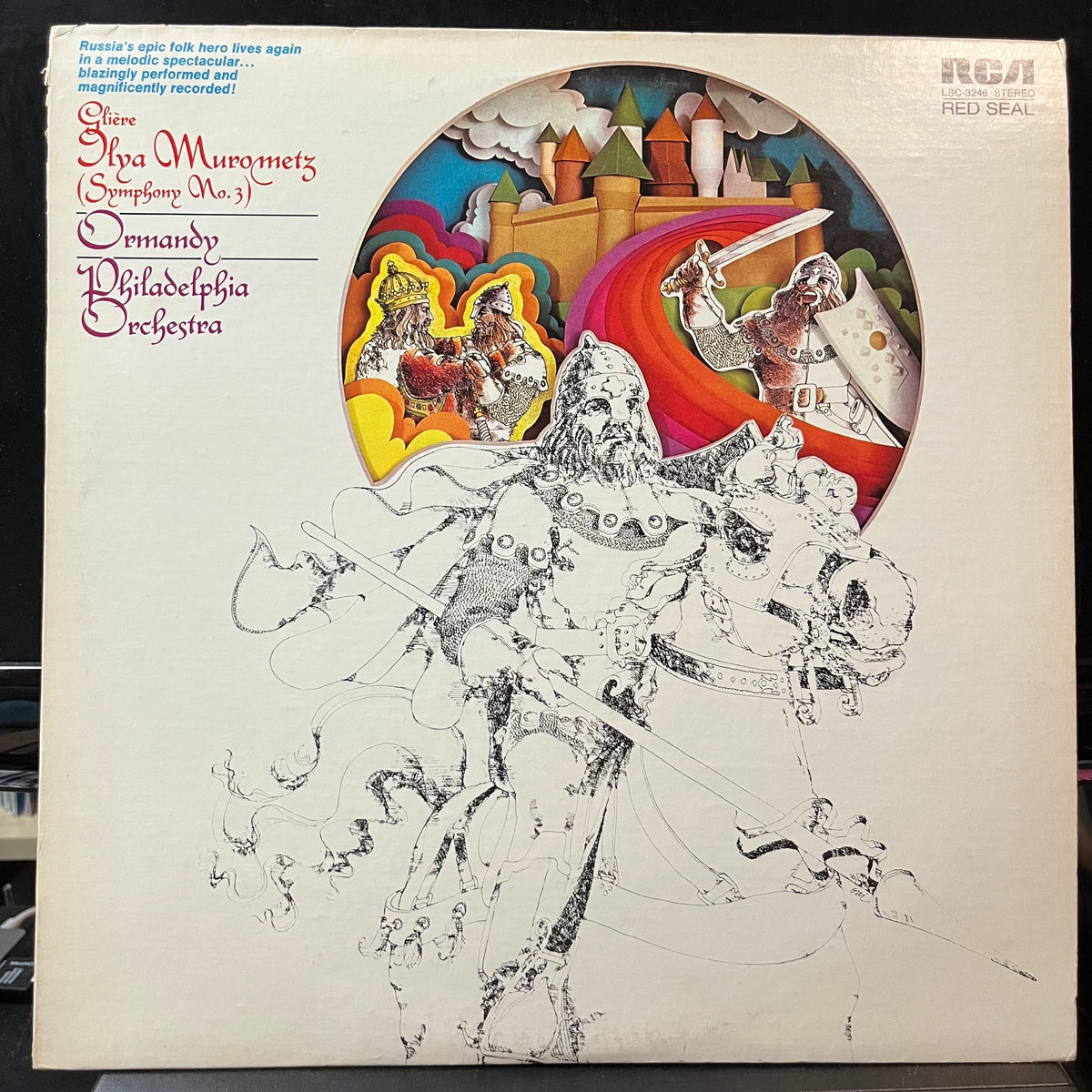 Glière* - Ormandy*, Philadelphia Orchestra - "Ilya Murometz" (Symphony No. 3)(VINYL LP RCA RED SEAL LSC-3246 1972) | Near Mint (NM or M-) Near Mint (NM)-Music History