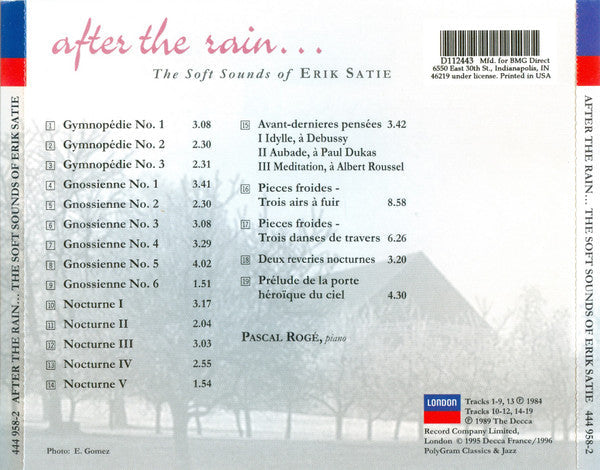 Erik Satie - After The Rain... The Soft Sounds Of Erik Satie (CD) | Near Mint (NM) Near Mint (NM)-Music History