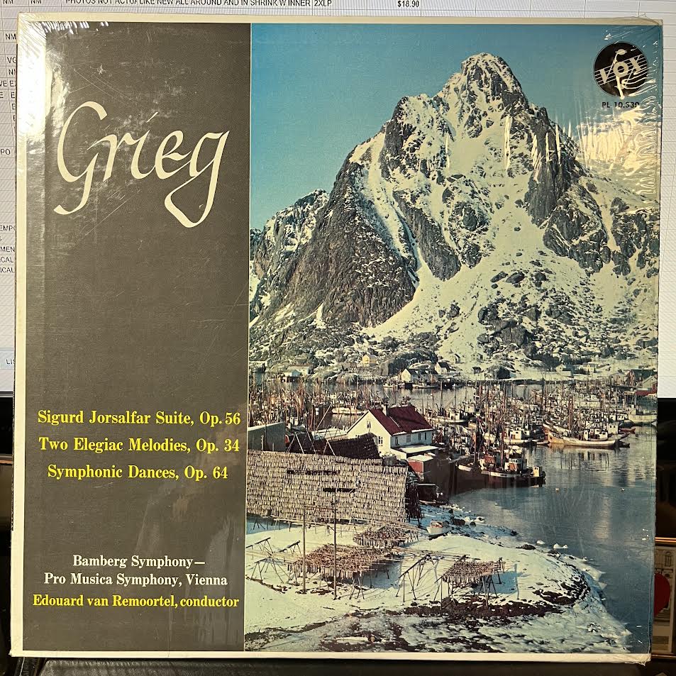 Edvard Grieg - Sigurd Jorsalfar Suite, Op. 56 | Two Elegiac Meolodies, Op. 34 | Symphonic Dances, Op. 64 (VINYL) | Near Mint (NM) Near Mint (NM)-Music History