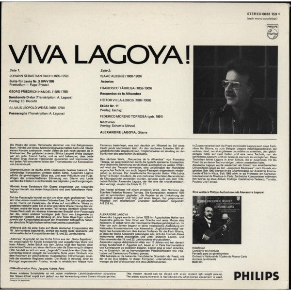 Alexandre Lagoya - Viva Lagoya ! | Near Mint (NM) Near Mint (NM)-Music History