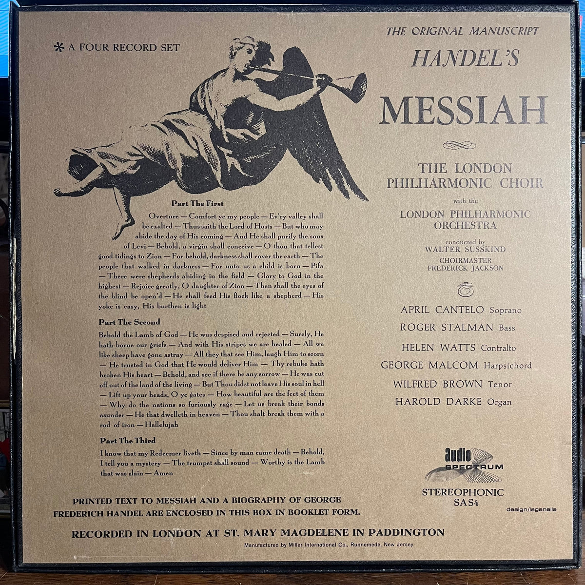 Georg Friedrich Händel - Handel's Messiah (The Original Manuscript) | Near Mint (NM) Near Mint (NM)-Music History
