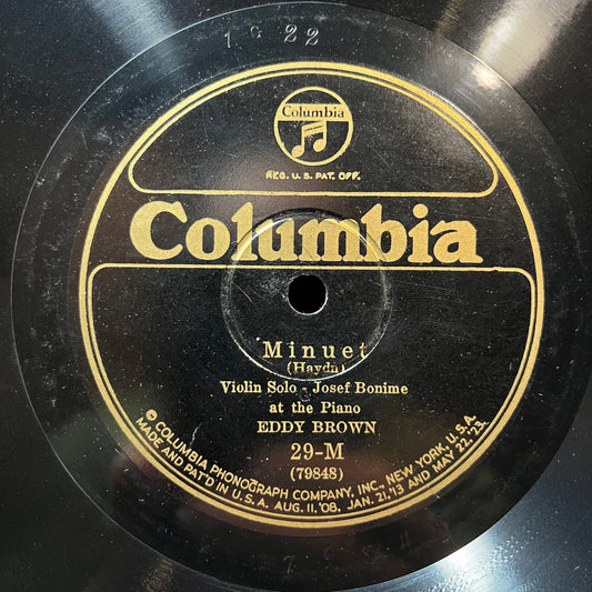 Eddy Brown (2) - MINUET / ROMANCE (78RPM 10") | Near Mint (NM or M-) Generic-Music History