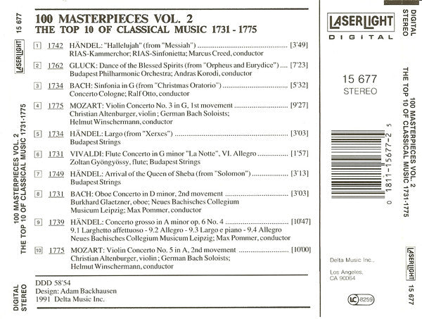 Various - The Top 100 Masterpieces Of Classical Music: 1685-1928 *10XCD BOX* | Near Mint (NM) Near Mint (NM)-Music History