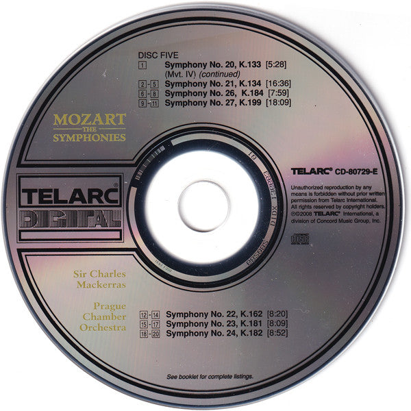 Wolfgang Amadeus Mozart - The Symphonies (10x CD Telarc ‎– CD 80729) | USED Near Mint (NM or M-) Near Mint (NM)-Music History