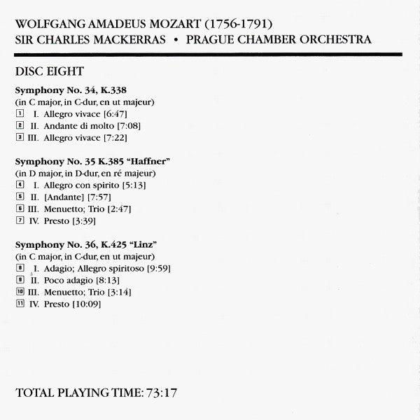 Wolfgang Amadeus Mozart - The Symphonies (10x CD Telarc ‎– CD 80729) | USED Near Mint (NM or M-) Near Mint (NM)-Music History