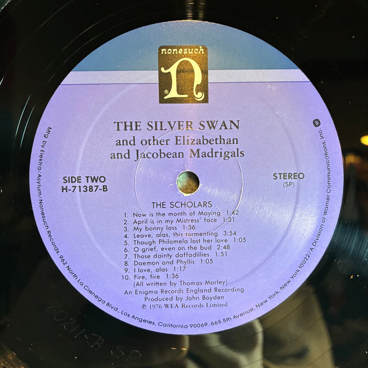 The Scholars (3) - The Silver Swan (And Other Elizabethan And Jacobean Madrigals) (VINYL) | Near Mint (NM or M-)-Music History