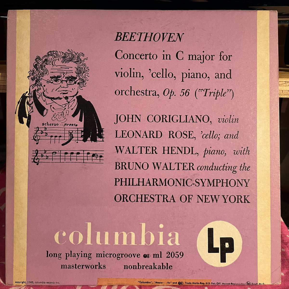 Ludwig van Beethoven - Concerto In C Major For Violin, 'Cello, Piano, And Orchestra, Op. 56 ("Triple") 10" | Near Mint (NM) Excellent (EX)-Music History