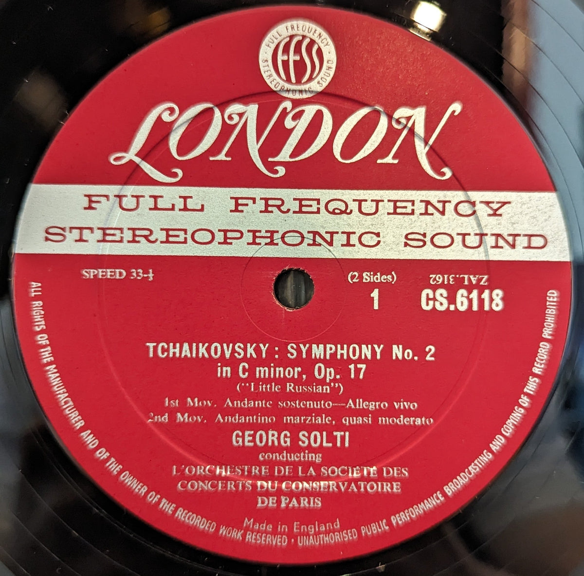 Pyotr Ilyich Tchaikovsky - Symphony No. 2 In C Minor, Opus 17 ("Little Russian") | Near Mint (NM) Near Mint (NM)-Music History