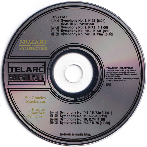 Wolfgang Amadeus Mozart - The Symphonies (10x CD Telarc ‎– CD 80729) | USED Near Mint (NM or M-) Near Mint (NM)-Music History