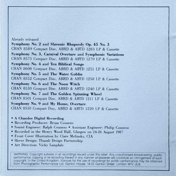 Symphony No. 1 ' The Bells Of Zlonice' - The Hero's Song Symphonic Poem Op. 111 (CD) | Near Mint (NM) Near Mint (NM)-Music History
