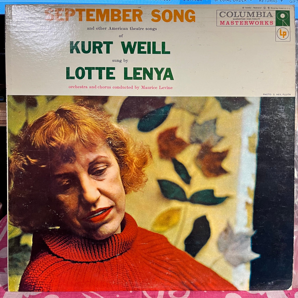 Lotte Lenya - September Song And Other American Theatre Songs Of Kurt Weill *MONO* | Near Mint (NM) Excellent (EX)-Music History