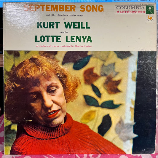 Lotte Lenya - September Song And Other American Theatre Songs Of Kurt Weill *MONO* | Near Mint (NM) Excellent (EX)-Music History