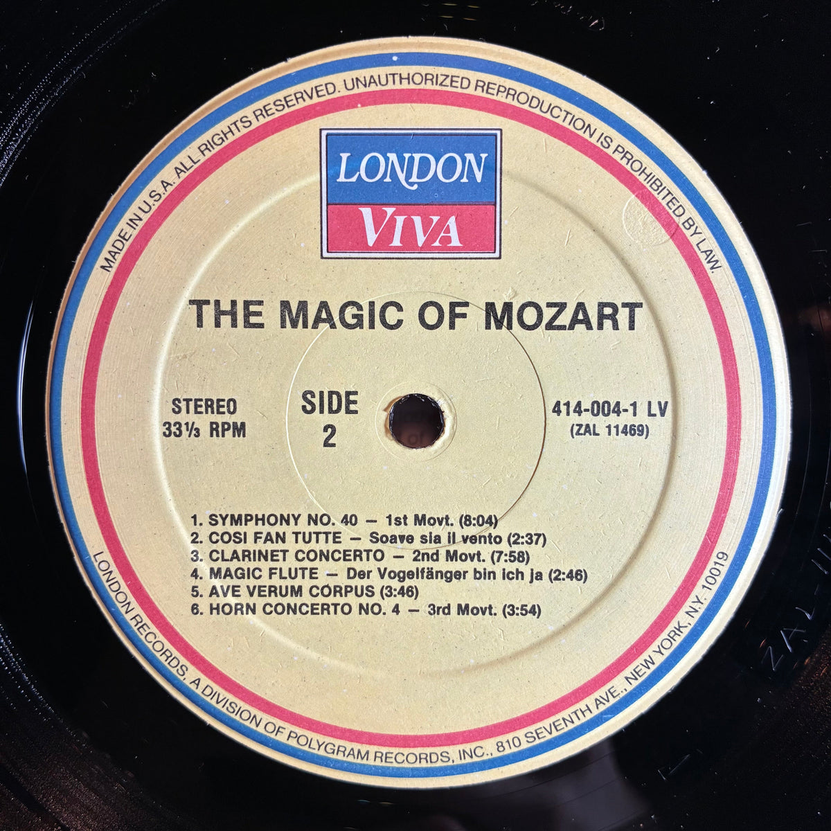 Vienna Mozart Academy - A Little Night Music, The Magic Of Mozart (VINYL) | Near Mint (NM or M-) Very Good Plus (VG+)-Music History