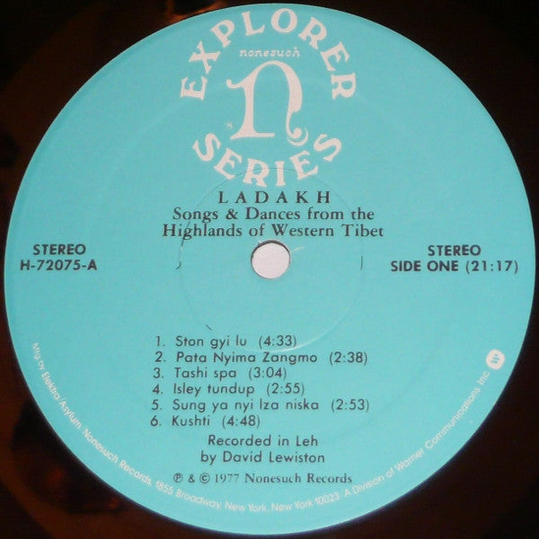 David Lewiston - Ladakh - Songs & Dances From The Highlands Of Western Tibet (VINYL) | Near Mint (NM) Near Mint (NM)-Music History