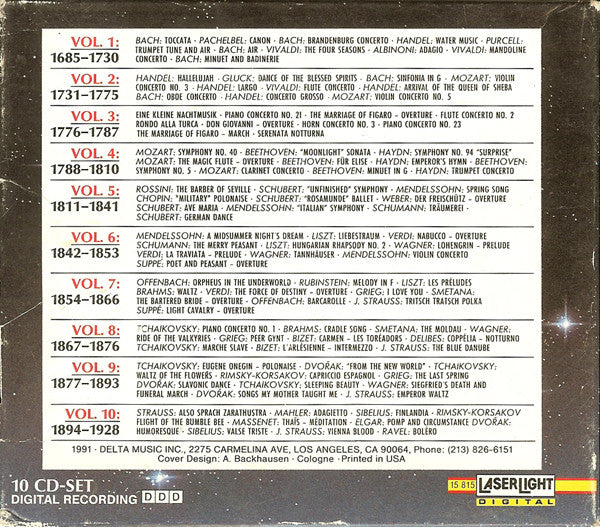 Various - The Top 100 Masterpieces Of Classical Music: 1685-1928 *10XCD BOX* | Near Mint (NM) Near Mint (NM)-Music History
