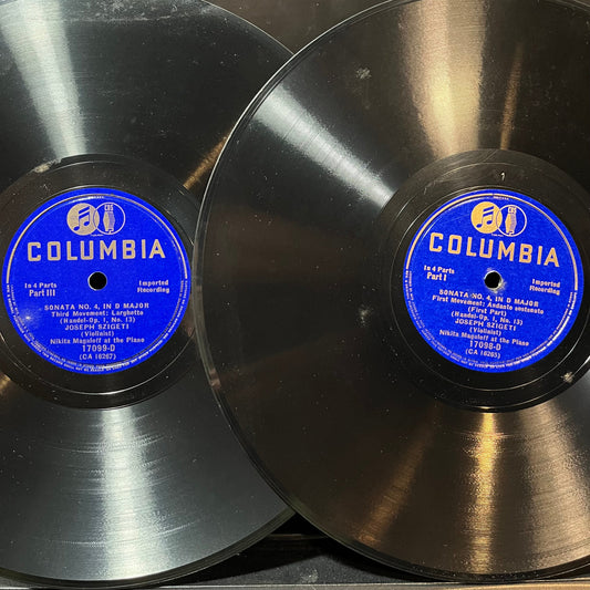 Joseph Szigeti - Sonana No. 4 (78RPM 2x10") COLUMBIA 17098 | Near Mint (NM or M-) Generic-Music History