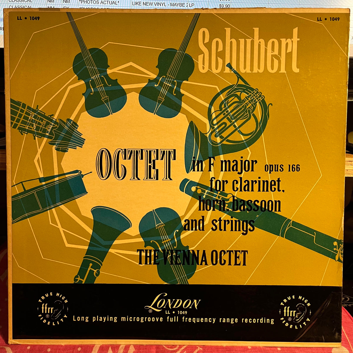 Franz Schubert - Octet In F Major Opus 166 For Clarinet, Horn, Bassoon And Strings | Near Mint (NM) Excellent (EX)-Music History