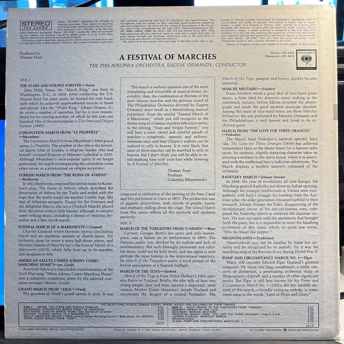 The Philadelphia Orchestra - A Festival Of Marches *STEREO* | Near Mint (NM) Excellent (EX)-Music History
