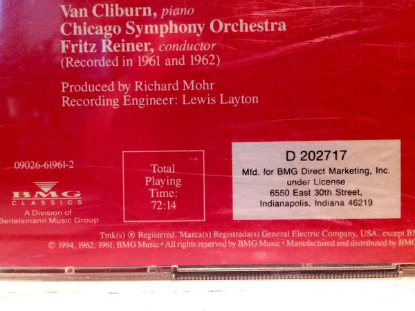 Van Cliburn - Piano Concerto No. 2 / Piano Concerto No. 5 "Emperor" (2xCD) | Near Mint (NM) Near Mint (NM)-Music History