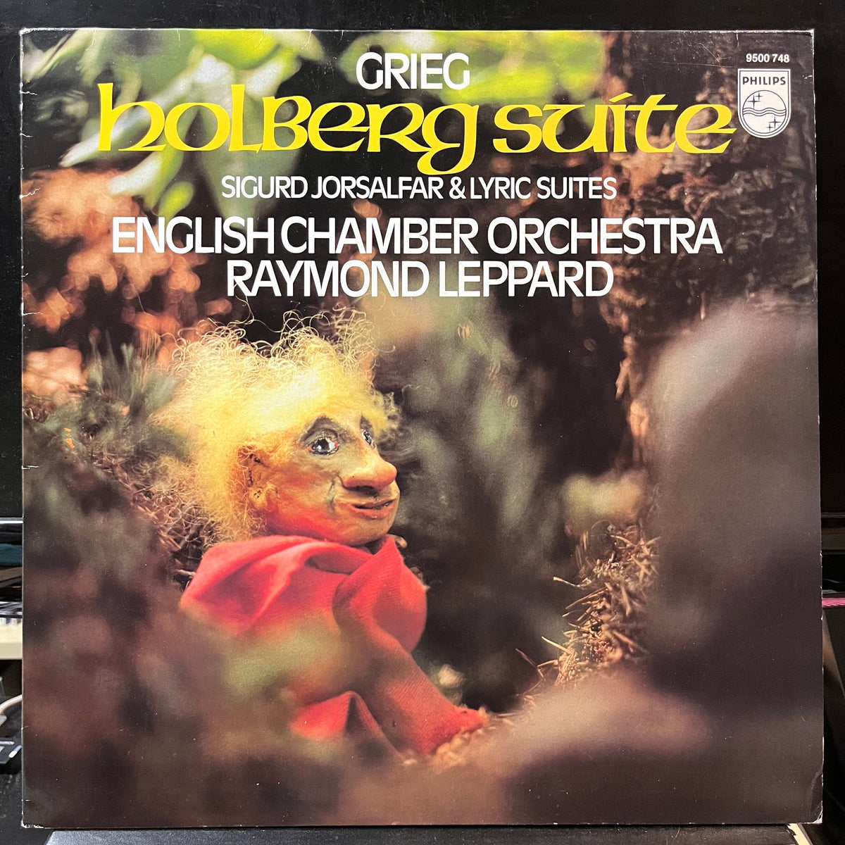 Grieg*, English Chamber Orchestra, Raymond Leppard - Holberg Suite / Sigurd Jorsalfar & Lyric Suites (VINYL LP PHILIPS 9500 748 1980) | Near Mint (NM or M-) Near Mint (NM)-Music History