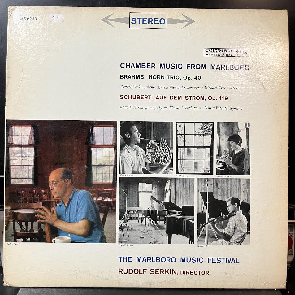 Johannes Brahms - Chamber Music From Marlboro: Horn Trio, Op. 40 / Auf Dem Strom, Op. 119 (VINYL) | Near Mint (NM or M-) Excellent+ (EX+)-Music History