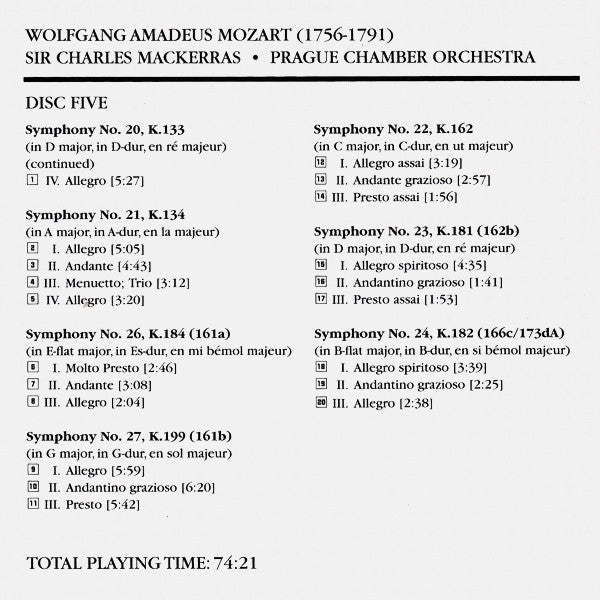 Wolfgang Amadeus Mozart - The Symphonies (10x CD Telarc ‎– CD 80729) | USED Near Mint (NM or M-) Near Mint (NM)-Music History