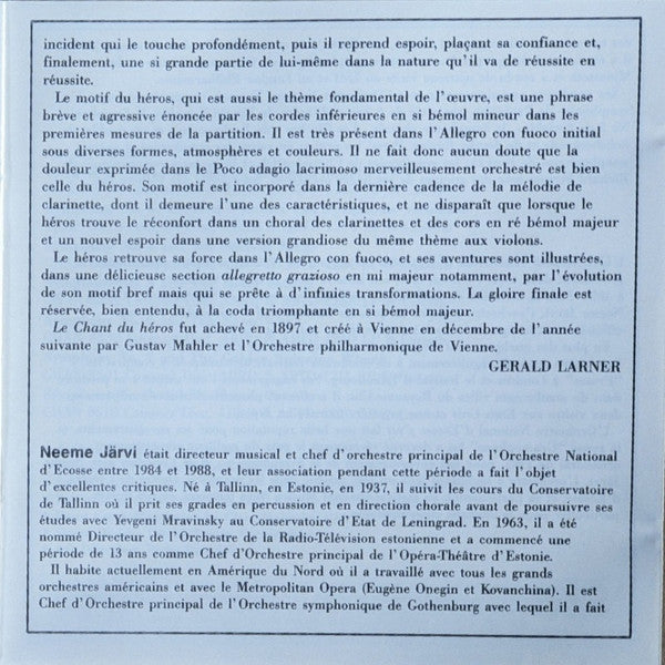 Symphony No. 1 ' The Bells Of Zlonice' - The Hero's Song Symphonic Poem Op. 111 (CD) | Near Mint (NM) Near Mint (NM)-Music History