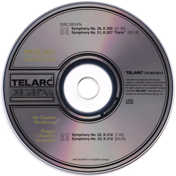 Wolfgang Amadeus Mozart - The Symphonies (10x CD Telarc ‎– CD 80729) | USED Near Mint (NM or M-) Near Mint (NM)-Music History
