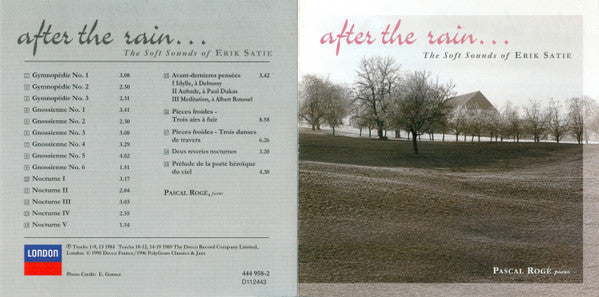 Erik Satie - After The Rain... The Soft Sounds Of Erik Satie (CD) | Near Mint (NM) Near Mint (NM)-Music History
