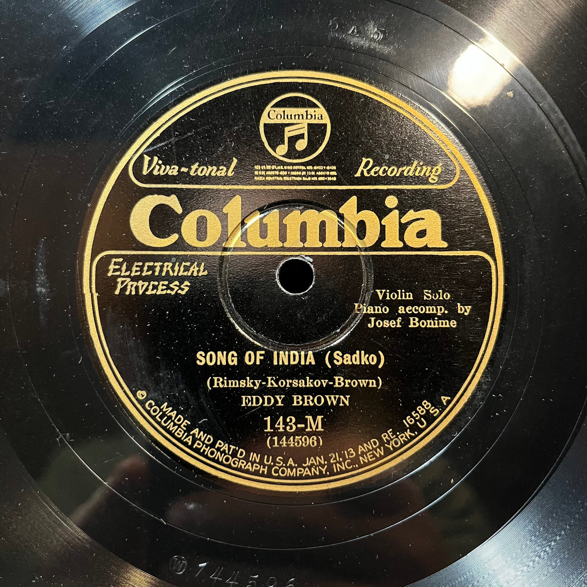 Eddy Brown (2) - Coq D'Or: Hymn To The Sun / Song Of India (Sadko)(78RPM 10") | Near Mint (NM or M-) Generic-Music History