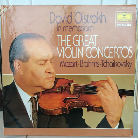 David Oistrach, Wolfgang Amadeus Mozart, Johannes - The Great Violin Concertos. Mozart . Brahms . Tchaikovsky (2xVINYL) | Near Mint (NM or M-)-Music History