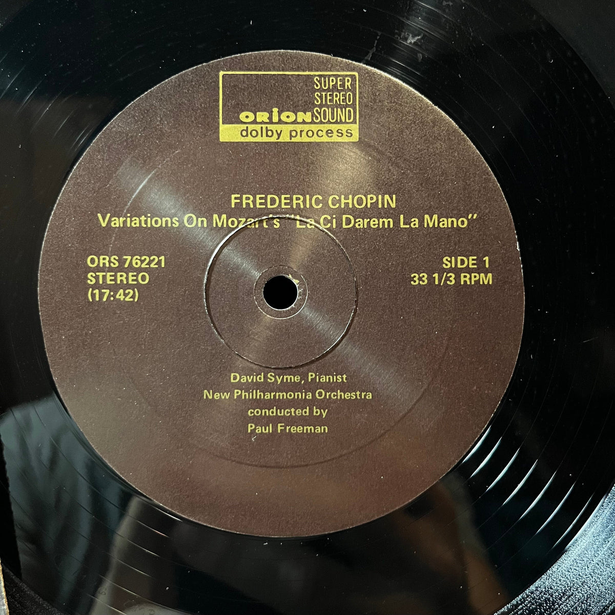 New Philharmonia Orchestra - Variations On “La Ci Darem la Mano” / Concerto No. 1 / Elegy (VINYL LP ORION ORS 76221 1976) | Near Mint (NM or M-) Excellent (EX)-Music History