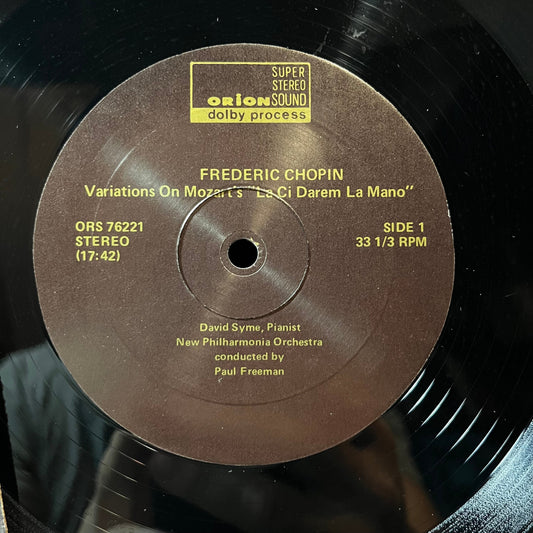 New Philharmonia Orchestra - Variations On “La Ci Darem la Mano” / Concerto No. 1 / Elegy (VINYL LP ORION ORS 76221 1976) | Near Mint (NM or M-) Excellent (EX)-Music History