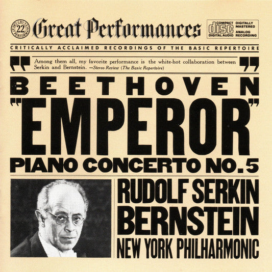 Ludwig van Beethoven - "Emperor" Piano Concerto No. 5 (CD) | Near Mint (NM or M-)-Music History