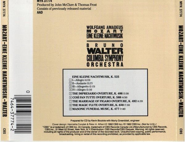 Wolfgang Amadeus Mozart - Eine Kleine Nachtmusik *CD* | Near Mint (NM) Near Mint (NM)-Music History