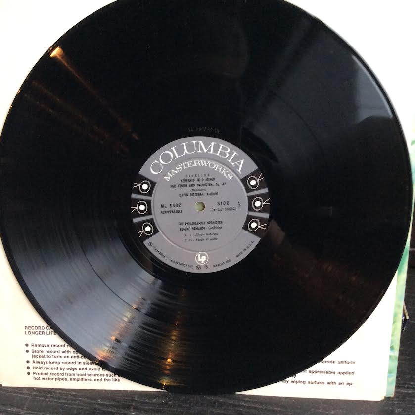 David Oistrach, The Philadelphia Orchestra, Eugene - Violin Concerto In D Minor, Op. 47 For Violin And Orchestra- Swan Of Tuonela (VINYL) | Near Mint (NM or M-)-Music History