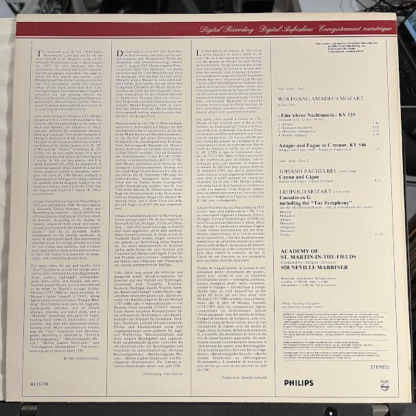 Wolfgang Amadeus Mozart - Eine Kleine Nachtmusik, Canon, Toy Symphony (VINYL) | Near Mint (NM or M-) Excellent (EX)-Music History