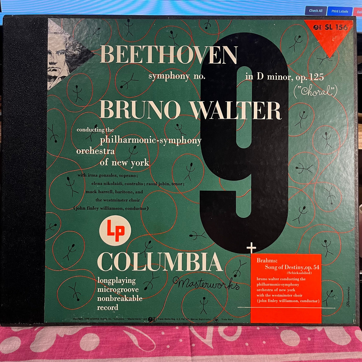 Ludwig Van Beethoven - Symphony No. 9 In D Minor, Op. 125 (Choral) / Song Of Destiny, Op. 54 (Schicksalslied) | Very Good Plus (VG+) Near Mint (NM)-Music History
