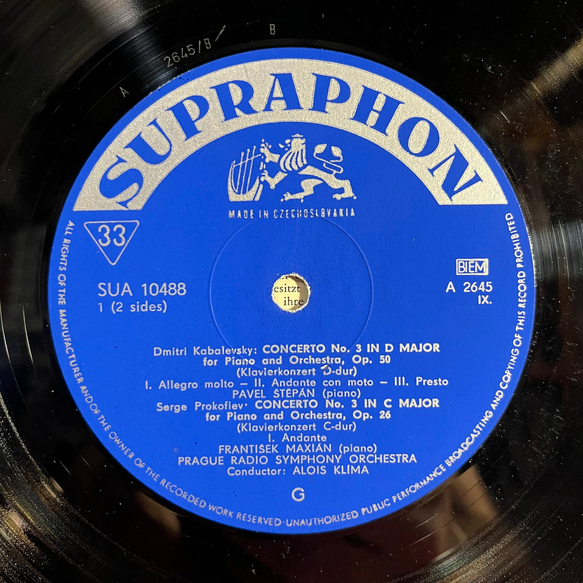 Sergei Prokofiev - Concerto No, 3 For Piano And Orchestra / Concerto No, 3 For Piano And Orchestra *UK - BLUE LABELS* | Very Good Plus (VG+) Very Good (VG)-Music History