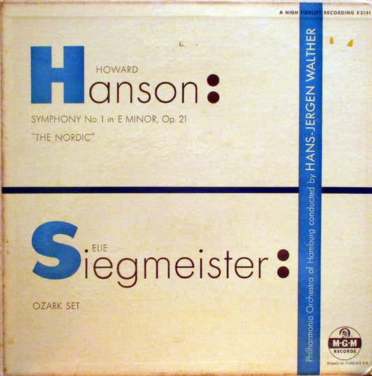 Howard Hanson - Symphony No. 1 - The Nordic / Ozark Set | Very Good (VG) Very Good Plus (VG+)-Music History